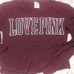 Victoria secret crop top w/ long sleeves